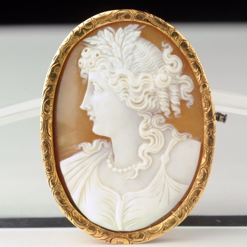 Victorian shell hardstone - victorian, shell/hardstone