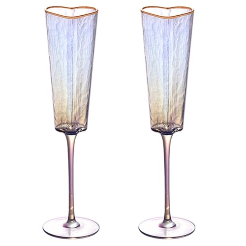 2pcs gold rimmed glass cup - 2pcs,