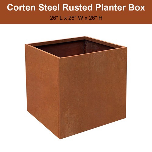 26x26x26 inch corten steel - inch,
