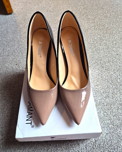 Diamant nude black patent - jm,