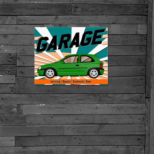 Personalised man cave - cave, metal