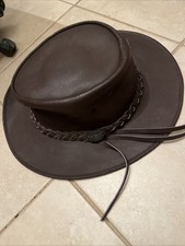 OUTBACK LEATHER HAT %100 AUSTRALIAN OWNED AND OPERATED SIZE XXL
