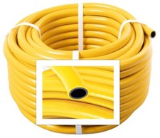 Garden Hose Pipe 50 Metre Yellow Reinforced Anti-kink Water Hosepipe Watering