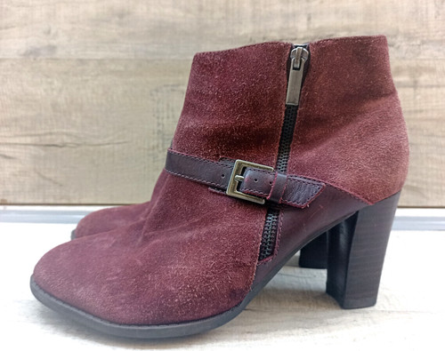 Footglove maroon suede leather - maroon,