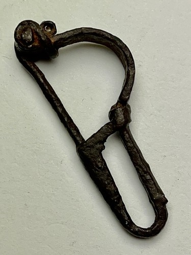 Rare iron roman brooch with - brooch,