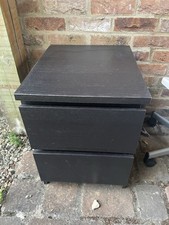 IKEA Black Bedside Table Draws