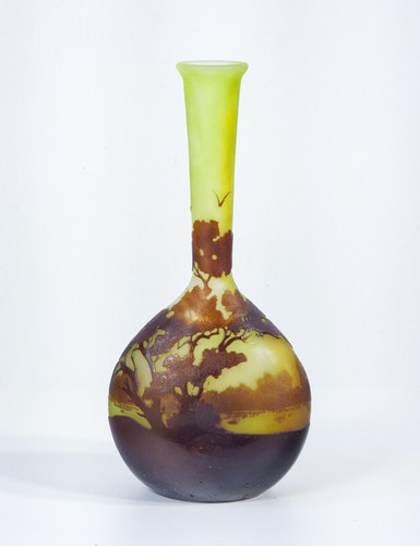 Antique signed glass - signed, by