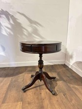 Georgian Style Mahogany Pedestal Drum Table