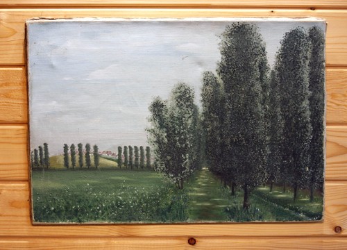 Vintage french painting 55cm - french,