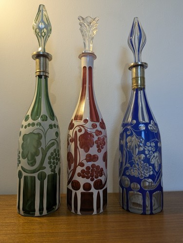 Bohemian cased white opaline - cased,