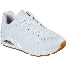 Skechers Uno Stand On Air Cushioned Womens White Trainer Size UK 5-5.5