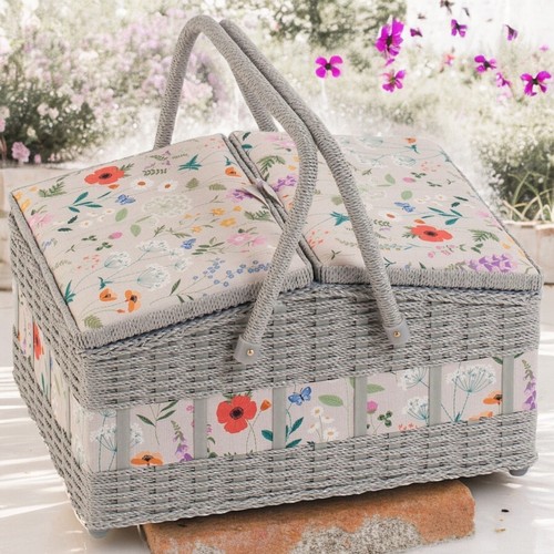 Sewing basket box wildflower - basket, 'wildflower'