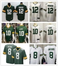 Men's NFL Rodgers #12#10#8#4 Green Bay Packers American Football Jerseys