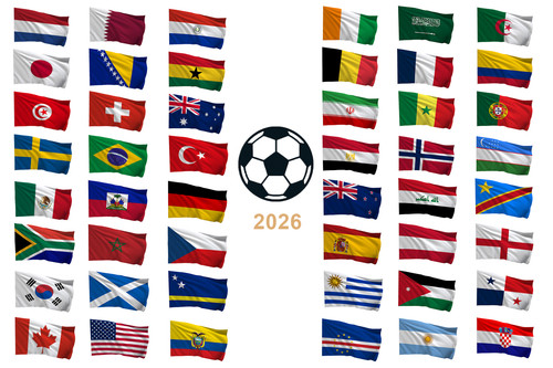 Football world cup 2026 flags - football,