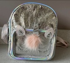 PRIMARK CHILDREN’S GIRL’S SILVER UNICORN SCHOOL NURSERY BACK-PACK