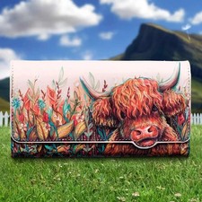 PURSE 18.5cm HIGHLAND COW NEW