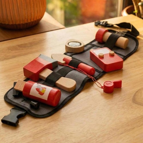 Kids wooden firefighter role - firefighter,