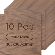 Walnut Plywood Sheets 10PCS 300X300X3Mm Laser Engraving Materials Plywood Board 
