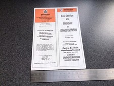 Central Scottish Bus Group Route 26 Timetable SPT October 1986 Uddingston