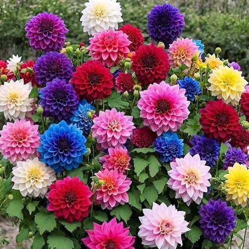 Dahlia variabilis opera dwarf - opera,