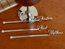 Personalized Name Drink Stirrers Custom Cocktail Swizzle Stick Stainless Steel 