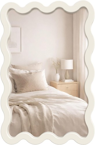 X36 white wavy mirror - 24"x36",