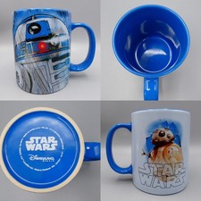 Star Wars R2-D2 BB-8 Disneyland Paris Mug - Blue - 450ml - Very Good Condition