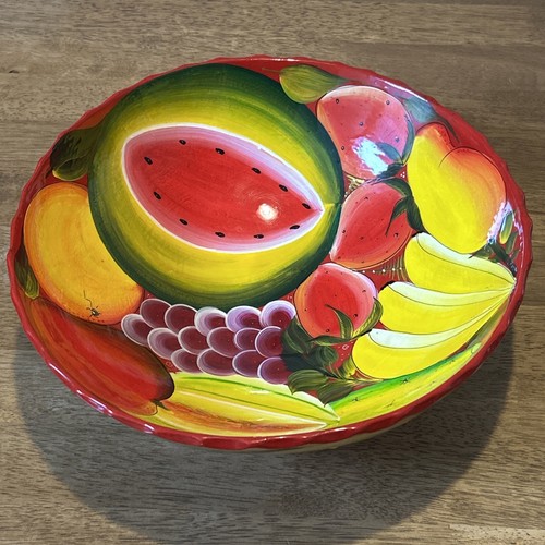 Fruit bowl hand painted craft - hand,
