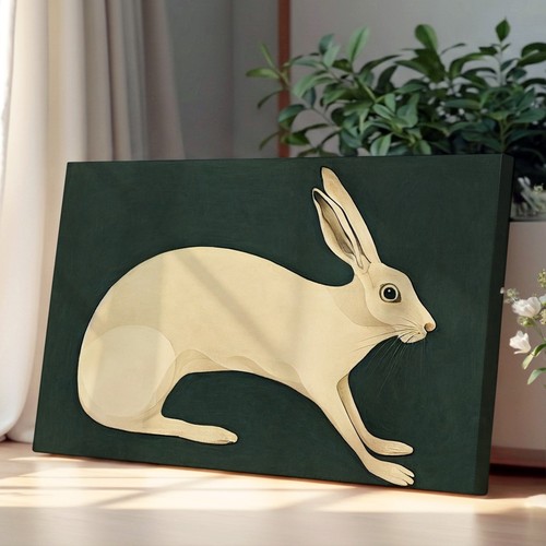 Hare vintage art canvas - hare,