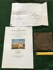 Vintage  Bronze Death Penny in original Case-Lance Corp William Josiah Brooke