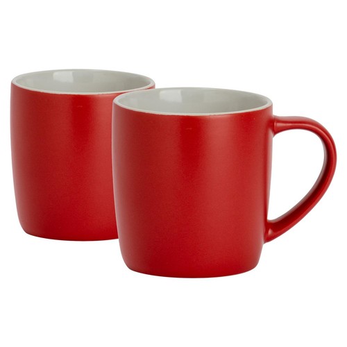 Matt coloured coffee mugs - 2x,