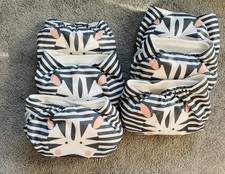 6 Kit & Kin Zebra Reusable Cloth Nappies