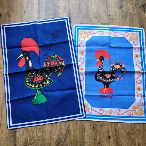 Vintage portugal tea towels - vintage,