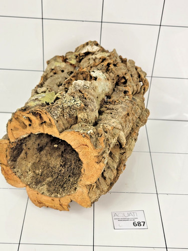 Natural cork bark tube - natural,