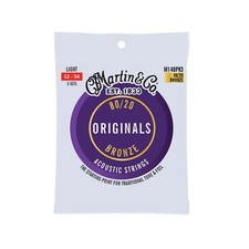 Martin M140PK3 12-54 Light Originals Acoustic Guitar Strings 3 Pack