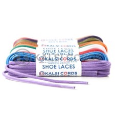 THIN ROUND WAXED COTTON CORD SHOE LACES PREMIUM QUALITY FOR BROGUE FORMAL BOOTS