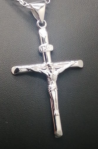 925 silver crucifix pendant - crucifix,