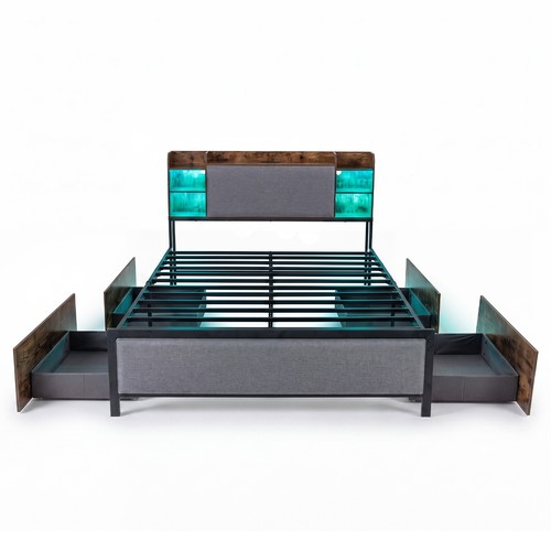 Double size bed frame with - size,
