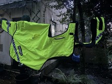 High Visibility Hi Vis Equestrian Horse Reflective Ride-On Mesh Sheet Quarter