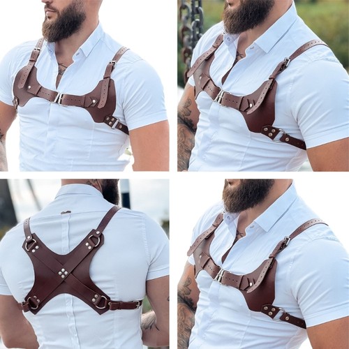 Men suspenders harness brown - men,