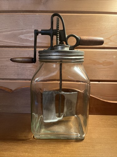 Antique hand crank butter - crank,