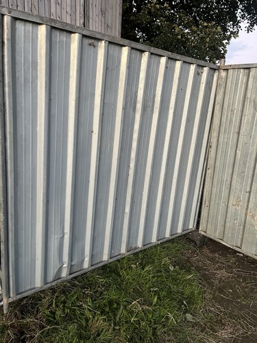 Galvanised steel hoarding