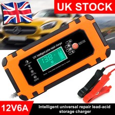 6A Heavy Duty Car Battery Charger LCD 12V Trickle Fast Vehicle HGV Lorry