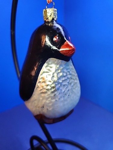 Vintage blown glass penguin - blown,