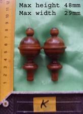 da type K - Pair stained wood vienna regulator wall clock FINIALS DIY