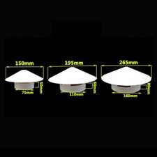 PVC Roof Ventilation Grille Rain Cap Round Hood 75 160mm Pipe Ventilation Cap