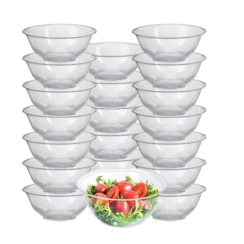 Clear plastic party bowls - bowls, soup