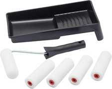 Fit For The Job 7-Piece Foam Mini Paint Roller Set – 4" with Tray