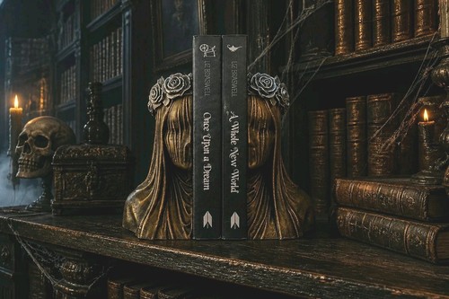 Silent bride bookend veiled - bride,