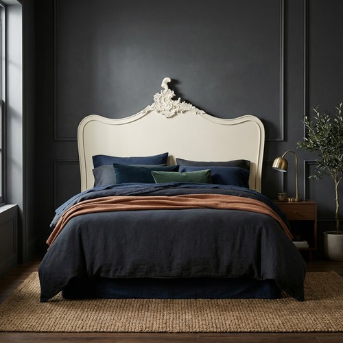 French style cream 5ft king - french,